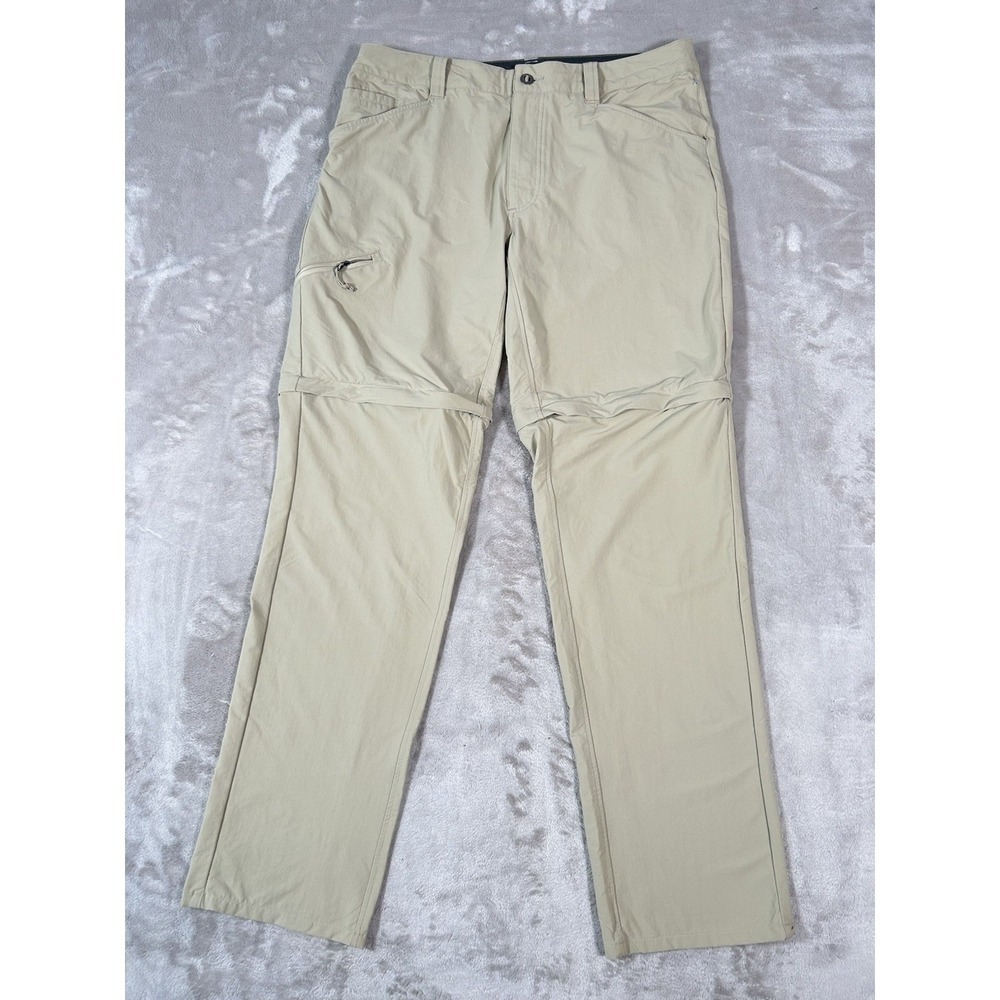 Patagonia Quandary Convertible Pants Mens 35x32 Beige Cargo Hiking Performance